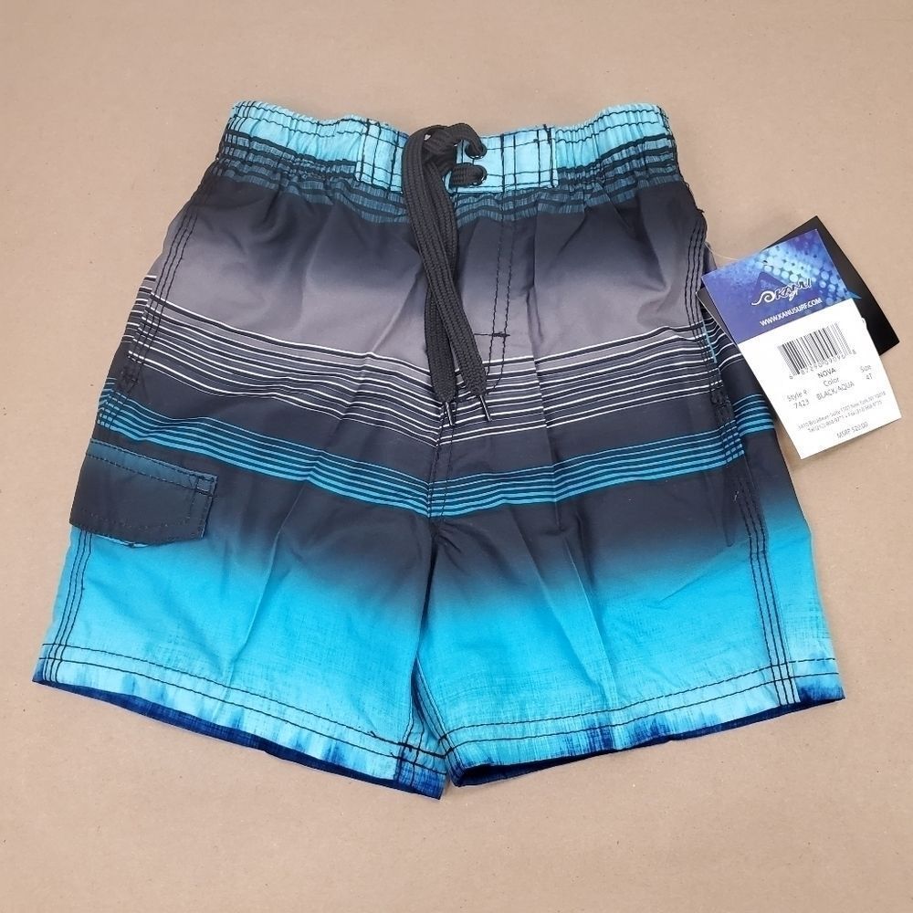 Kanu Surf Boys Quick Dry UPF 50+ Trunks Black Aqua